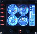 Saitek  Pro Flight Instrument Panel Beech Baron engines gauge